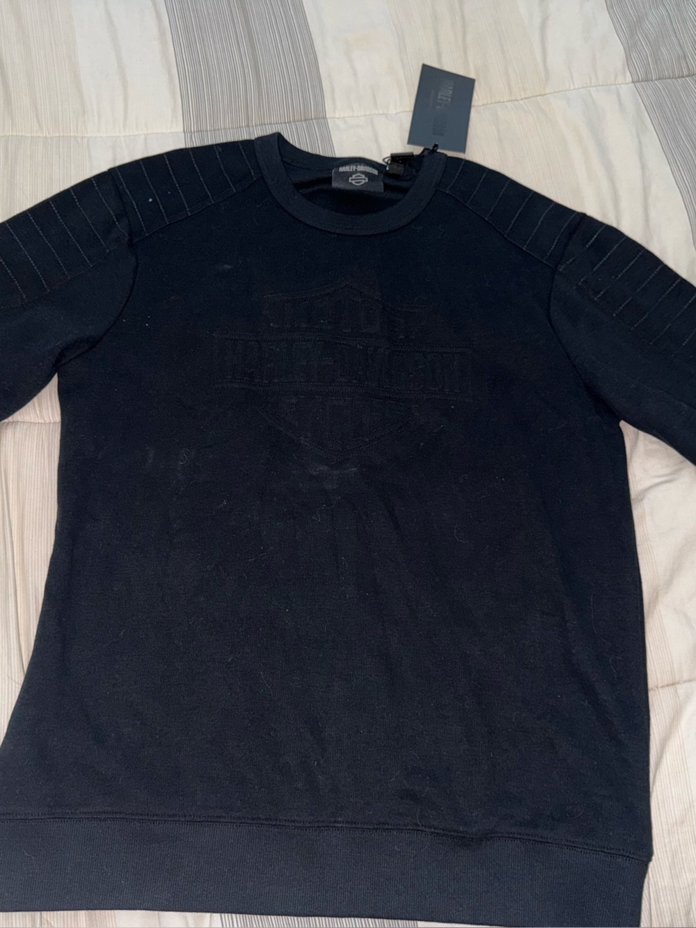 Harley-Davidson Black Embossed Logo Crewneck